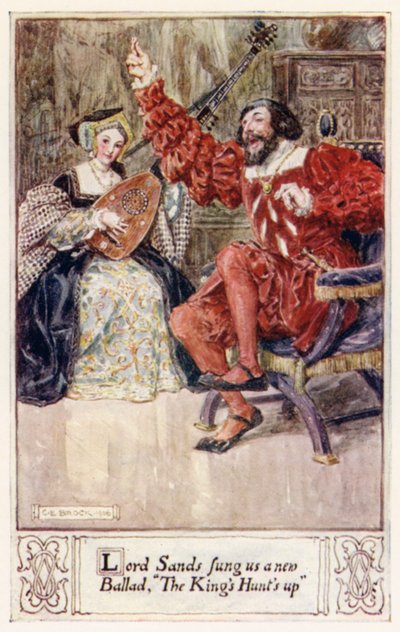 Lord Sands nous a chanté une nouvelle ballade, La Chasse du Roi - after Charles Edmund Brock