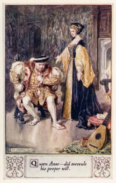 La reine Anne a annulé sa volonté propre - after Charles Edmund Brock