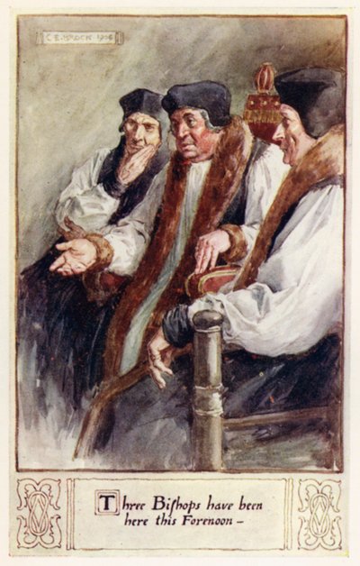 Trois évêques sont venus ici ce matin - after Charles Edmund Brock