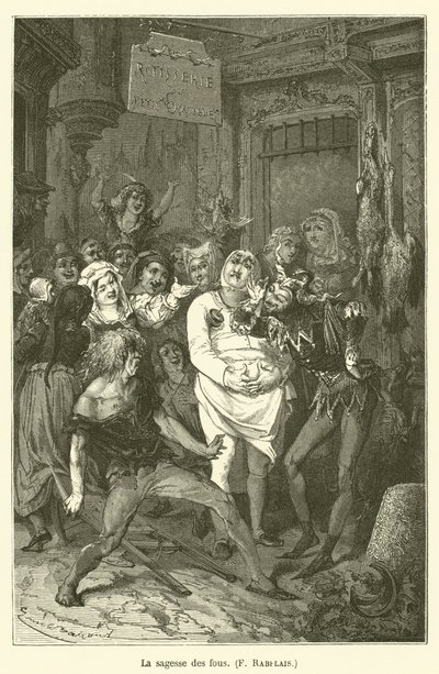 La sagesse des fous, F. Rabelais - after Emile Antoine Bayard