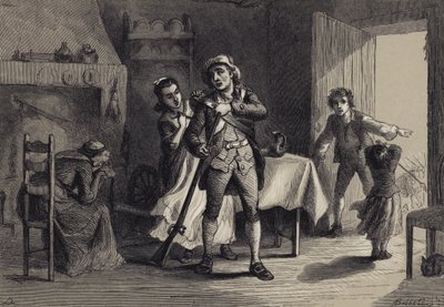Un Minute Man se préparant pour la Guerre - after Felix Octavius Carr Darley