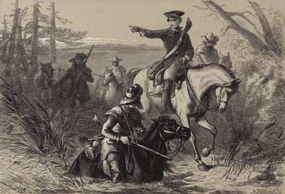 Le Major Washington en Mission auprès du Commandant Français - after Felix Octavius Carr Darley