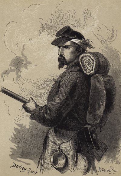 Soldat de la Guerre Civile Américaine - after Felix Octavius Carr Darley
