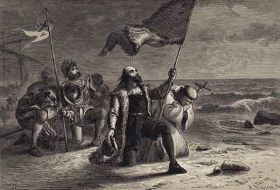 Le Débarquement de Colomb - after Felix Octavius Carr Darley