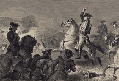 Washington à Monmouth - after Felix Octavius Carr Darley