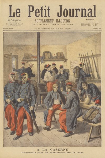 Soldats français dans leurs casernes - after Frederic Theodore Lix