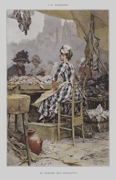 Au Marché des Innocents - after Frederik Hendrik Kaemmerer