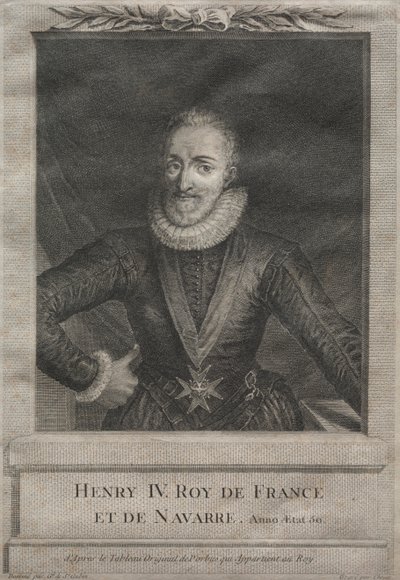 Henri IV, roi de France - after Gabriel de Saint Aubin