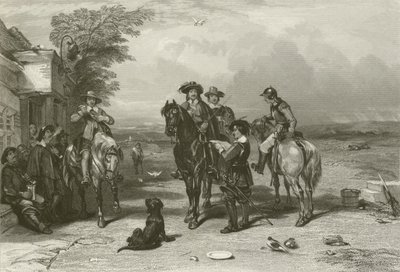 Le Roi en route vers les Écossais - after George Cattermole