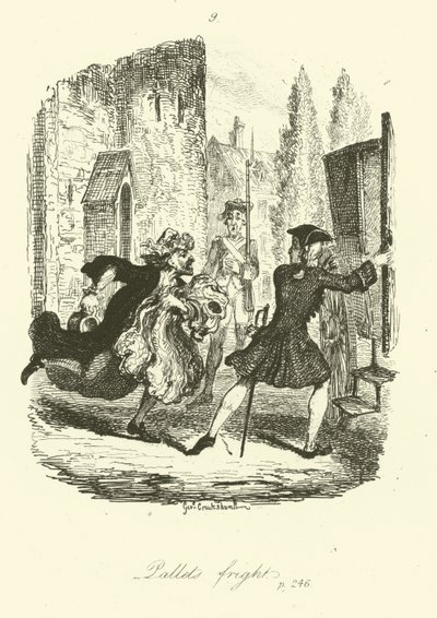 Illustration pour Peregrine Pickle de Tobias Smollett - after George Cruikshank