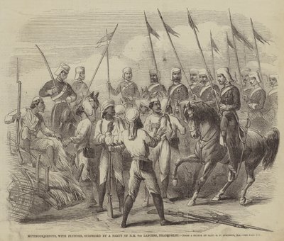 Sépoys mutins, avec butin, surpris par une partie des HM 9th Lancers, près de Delhi - after George Francklin Atkinson