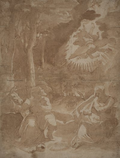 Repos pendant la fuite en Égypte - after Girolamo Muziano