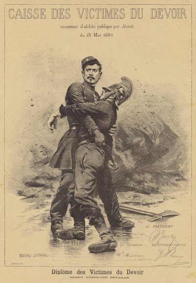 Diplôme des Victimes du Devoir - after Jean Baptiste Edouard Detaille