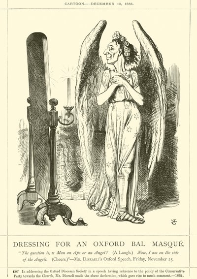 Se préparer pour un bal masqué à Oxford - after John Tenniel