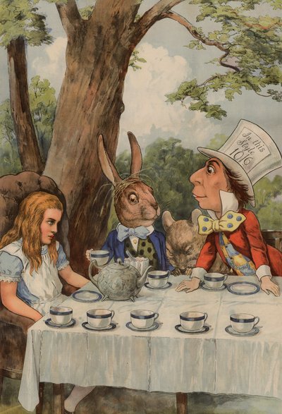Affiche représentant la fête du Chapelier fou d