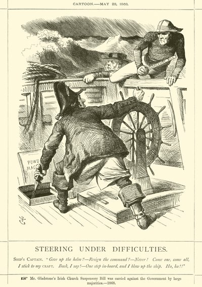 Naviguer sous des difficultés - after John Tenniel
