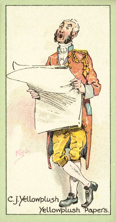 C J Yellowplush, Yellowplush Papers (chromolitho) - after Joseph Clayton Clarke