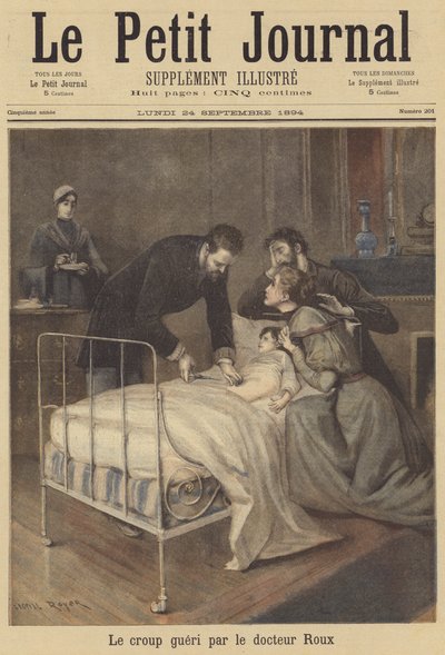 Docteur Émile Roux guérissant un enfant d