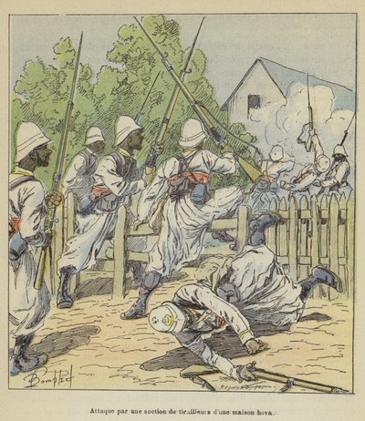 Attaque par une section de tirailleurs d