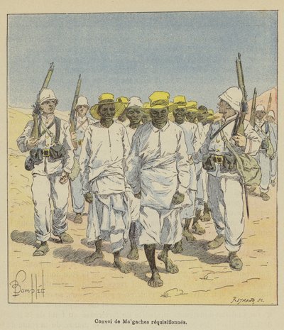 Convoi de Malgaches réquisitionnés - after Louis Charles Bombled