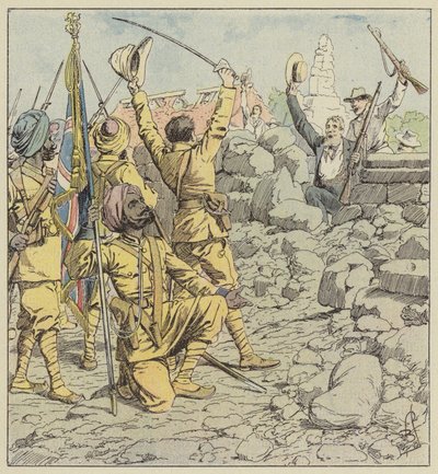 Délivrance des légations, entrée des Sikhs - after Louis Charles Bombled