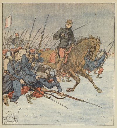 Le général Deflandre entraîne un bataillon à l