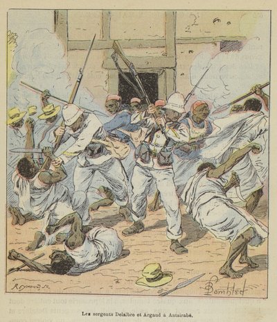 Les sergents Delalbre et Argaud à Antsirabe - after Louis Charles Bombled