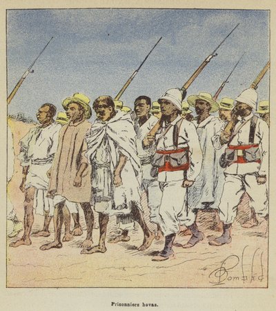 Prisonniers hovas - after Louis Charles Bombled