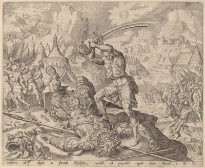 David coupant la tête de Goliath - after Maerten van Heemskerck
