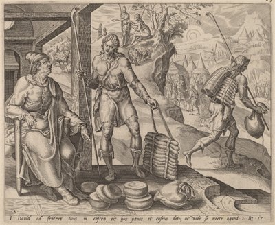 Jesse envoie David au camp - after Maerten van Heemskerck