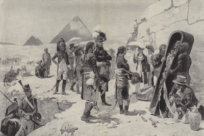 Napoléon devant les Pyramides contemplant la momie d