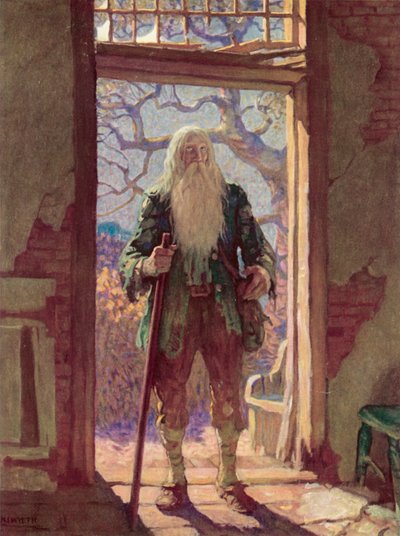 Illustration pour Rip Van Winkle - after Newell Convers Wyeth
