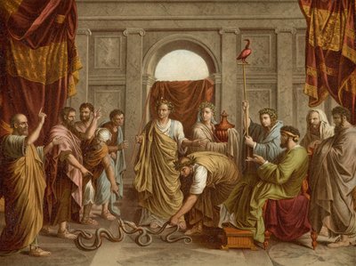 Le miracle du serpent - after Nicolas Poussin