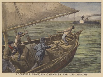 Pêcheurs français tirés par les Britanniques - after Oswaldo Tofani