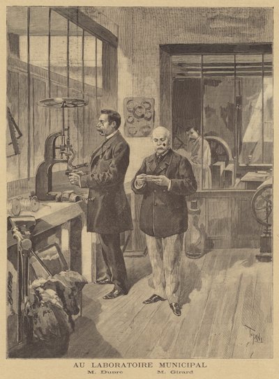 Scientifiques analysant des bombes anarchistes au laboratoire municipal de Paris - after Oswaldo Tofani