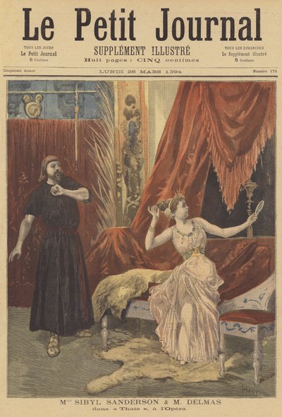Sibyl Sanderson et Jean-François Delmas dans Thaïs, à l