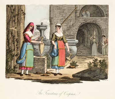 La fontaine de Capoue, de Scènes italiennes, représentant les mœurs, coutumes et divertissements des différents États d