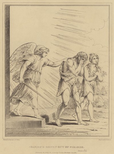 Adam et Ève chassés du paradis, Genèse - after Raphael
