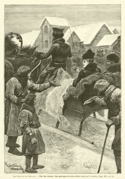 La disette en Russie - after Richard Caton II Woodville