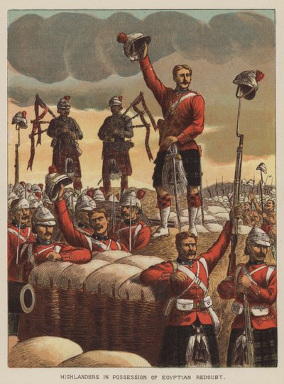 Les Highlanders en possession de la redoute égyptienne - after Richard Simkin