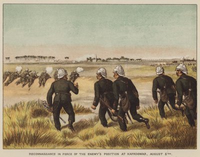 Reconnaissance en force de la position ennemie à Kafrdowar, 5 août - after Richard Simkin
