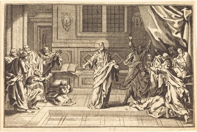 Christ apparaissant à ses disciples - after Sébastien Le Clerc I