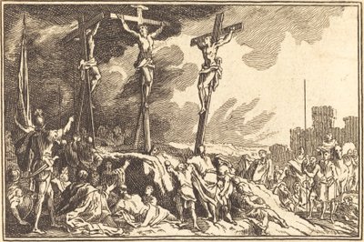 Christ sur la croix entre les deux voleurs - after Sébastien Le Clerc I