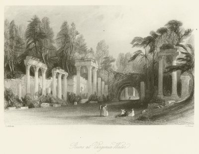 Ruines à Virginia Water - after Thomas Allom