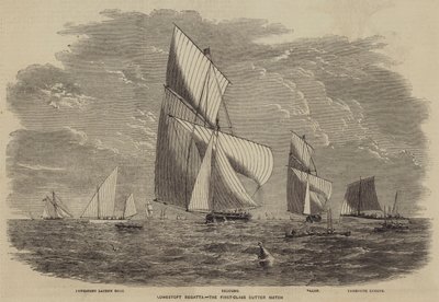 Régate de Lowestoft, la course des cutters de première classe - after Thomas Harrington Wilson
