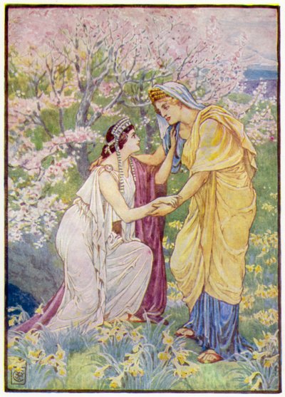 Déméter se réjouit, car sa fille était à ses côtés - after Walter Crane