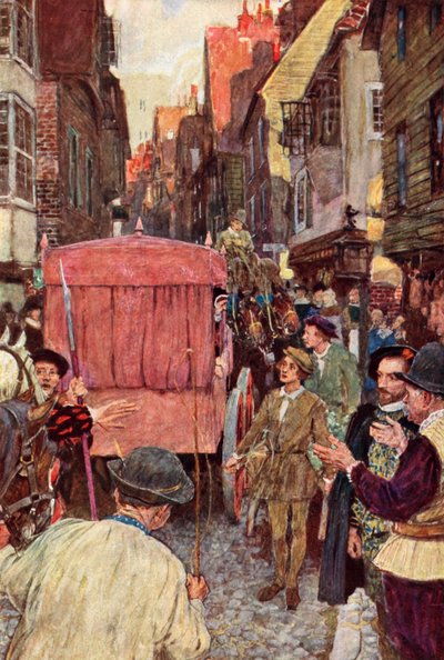 Shakespeare voit un embouteillage dans les rues et entend que la Chambre des Lords envisage ? - after William Hatherell