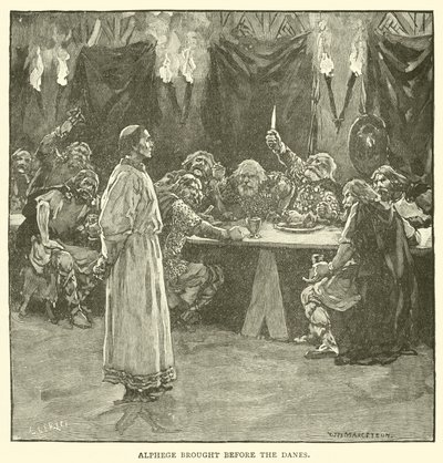 Alphège amené devant les Danois - after William Henry Margetson