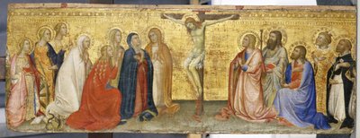 Christ en croix avec Marie Madeleine et autres saints - also Manfredi de Battilori Bartolo di Fredi