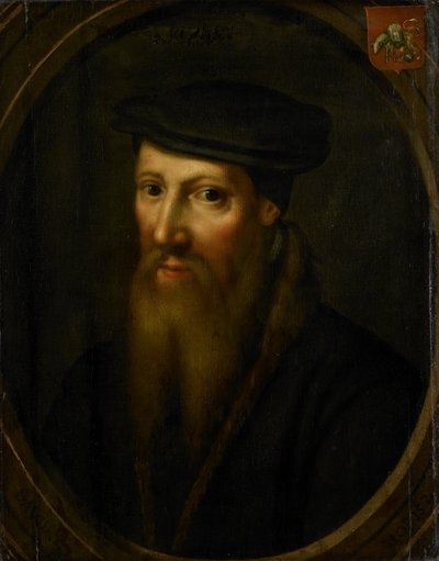 Portrait de David Jorisz, peintre sur verre à Delft, anabaptiste fanatique, après 1544 à Bâle - anonymous (copy after)